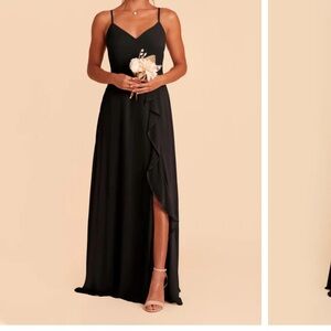 Birdy Grey, black, floor length bridesmaid dress